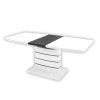 Aurél asztal 140-es Fehér-Szürke + 6 db Boston fehér szék