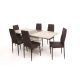 Aurél asztal 140-es Cappuccino + 6 db Geri sötétbarna szék