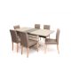 Aurél asztal 140-es Cappuccino-Barna + 6 db Kanzo szék Sonoma-Cappuccino