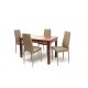 Kis Berta asztal 120-as Szilva + 4 db Geri Cappuccino szék