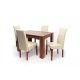 Kis Félix asztal 120-as Szilva + 4 db Berta Beige és szilva szék