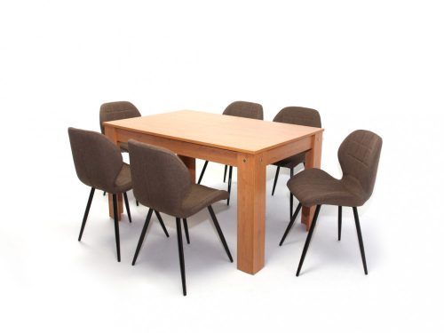 Félix asztal 135-ös Éger + 6 db Ervin Barna szék