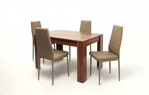 Kis Félix asztal 120-as Szilva + 4 db Geri Cappuccino szék