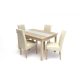 Kis Irish asztal 135-ös Sonoma és beige + 4 db Berta Beige és sonoma szék