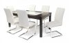 Stella asztal 180-as Wenge + 6 db Boston Fehér szék