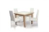 Kis Stella asztal 90-es Világos avellino + 4 db Geri Fehér szék