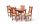 Kis Wénusz asztal 120-as Calvados + 4 db Wénusz Calvados szék