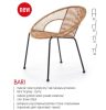 Bari kültéri szék 69x60x74 cm