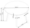 Balrog egyedi kerek étkezőasztal 100x74 cm