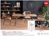 Berlin bővíthető étkezőasztal mézesdió és fekete színben 140-180x85x76cm