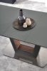 Bilotti étkezőasztal matt világosszürke / dióbarna színben 160-200x90x76 cm