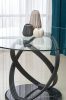 Optico kerek üvegtetős étkezőasztal 122x77cm