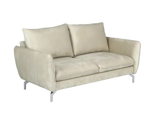 Flint 2-es Fix kanapé, hullámrugós felület, masszív fém lábakkal 172x92 cm