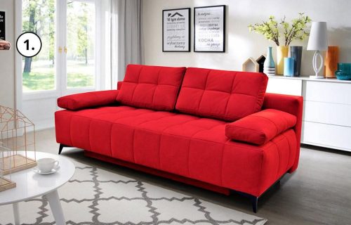 Pure szövetes kanapé, táskarugó, bonellrugós, autómata kiemelővel 204x99x91cm