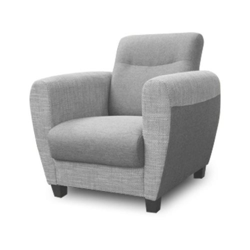 MILO relax fotel, szürke / barna / sötétbarna színben 79x78x85 cm