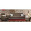 MILO relax fotel, szürke / barna / sötétbarna színben 79x78x85 cm