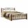 DOLORES ágykeret ágyráccsal, fekete és cseresznyefa lábakkal 140/160/180x200 cm