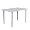 UNITA Étkezőasztal, magasfényű fehér színben, 120x80x76 cm