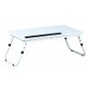EVALD Hordozható és összecsukható notebookasztal, fekete/fehér színben, 60x35x20 cm