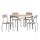 AMANDA Étkezőasztal, ezüst és sonoma tölgy színben + 4 db szék 