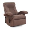 SUAREZ állítható relax fotel, masszázsfunkcióval, szürkésbarna / barna színben 90x60x95 cm