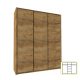 Montana S3D 3 ajtós szekrény, lefkas tölgyfa vagy lefkas tölgyfa és smooth szürke színben, 166x53x19