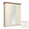 Royal S3D három ajtós nagy akasztós ruhás szekrény, sosna északi- vad tölgy színben 157x60x197 cm