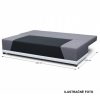 ROKAR kinyitható kanapé, szövet fekete-szürke színben,  203x91x73/83 cm