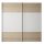 Gabriela Szekrény tolóajtókkal, sonoma tölgyfa/fehér vagy wotan tölgyfa/fehér színben, 201,6x62x20