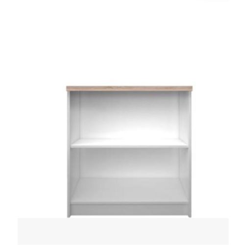 Topty TYP 16 Alacsony nyitott polcos szekrény 80, fehér és sonoma tölgyfa színben 80x33x85 cm