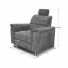 SANTIAGO relax fotel, szövetborítással, szürke / barna színben 112x94x114 cm