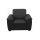 BITER elegáns relax fotel, fekete színben 88x110x90 cm
