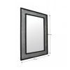 ELISON TYP 9 tükör, ezüst-fekete  60x90 cm