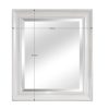 MALKIA TYP 2 Elegáns tükör fakerettel, fehér színben 54x64 cm 