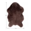 EBONY TYP 3 műszőrme szőnyeg, barna, 60x90 cm