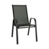Aldera rakásolható kerti szék, sötét szürke- fekete színben