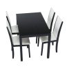 VENIS NEW 110-es étkezőasztal, wenge és fehér színben + 4 db VENIS NEW műbőr szék