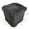 VASAV szőrmés ülőke, sötétszürke, 49x32x52,5 cm 