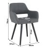 GODRIC Design fotel, sötétszürke / sötétbarna színben