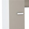 TIDY Ágy feletti felső szekrény, fehér-szürkésbarna taupe színben 304x53,5x203 cm