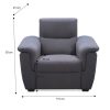 BORN elegáns relax fotel, sötétszürke színben 110x91x93 cm
