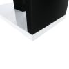 Lars New dohányzóasztal, fehér/fekete extra magas fényű HG anyag, 100x60x42 cm