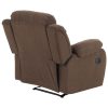 Askoy állítható relaxáló fotel, barna szövet 87x92x97 cm