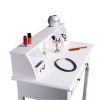 Rodes New fésülködőasztal zsámollyal, fehér/ezüst színben 80x40x93,5 cm