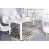 ASPER NEW 2 MDF étkezőasztal, magasfényű fehér színben, 120x80x76 cm
