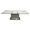 TUBAL Luxus bővíthető étkezőasztal, magasfényű fehér és fekete színben, 160-200x90x76 cm