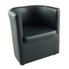 CALERA klub fotel, bézs vagy fekete textilbőr, 65x57x70 cm 