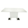 IRAKOL kihúzható étkezőasztal, fehér magasfényű HG 120-160x80x76 cm 