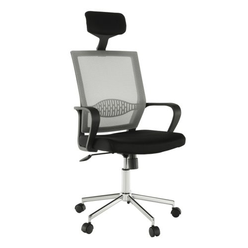 DAKIN irodai szék, világosszürke/fekete, 58x60x116-126 cm