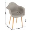 KADIR designer fotel szürke textil anyag 64x60x84 cm